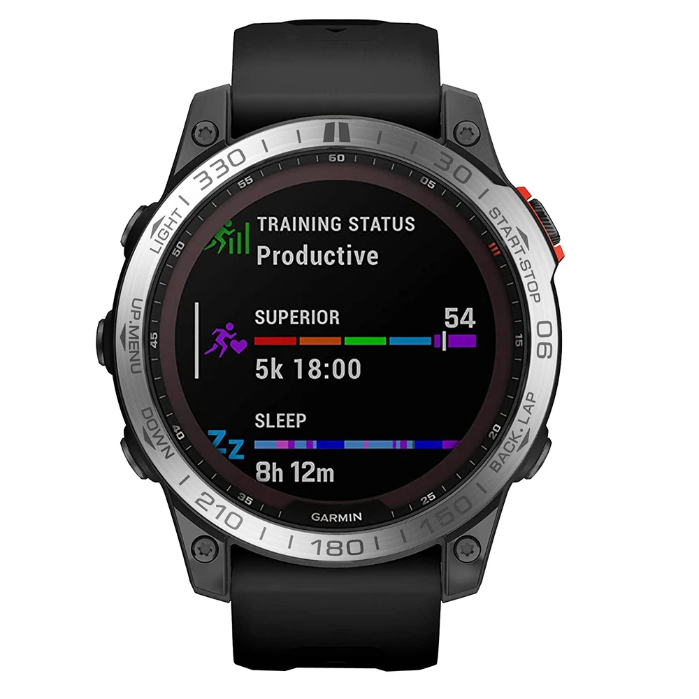حلقة إطار لاصقة لملحقات الغطاء الواقي من الفولاذ المقاوم للصدأ Garmin Fenix 7/7S/7X Pro