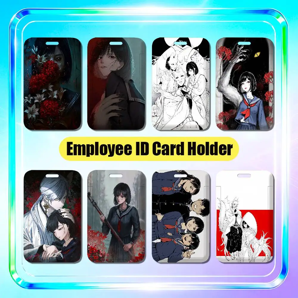 For SILENT HILL F Hinako Shimizu Fox Mask Employee ID Card Holder Office Badge Student Bank Work Credit Holders Hard Case Shell