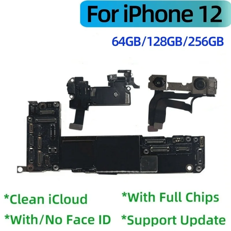 لوحة أم تم اختبارها 100% غير مقفلة لهاتف iPhone 12 mini 12 Pro Max تحديث دعم iCloud النظيف مع لوحة رئيسية للوحة المنطق لمعرف الوجه
