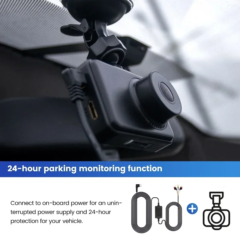 3A 3.5m Car Dash Cam DVR 12-24v Hardwire Cable Kit Step-Down Line Mini / Micro / Type-C USB Interface Charger Dashcam Camera