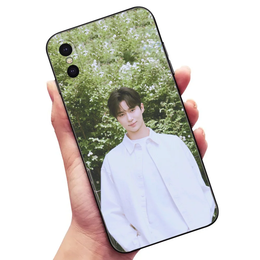 Phone Case For Samsung S24,23,22,30,21,10,9,Ultra,Plus,Lite,FE,5G Byeon Wooseok Black Soft Case