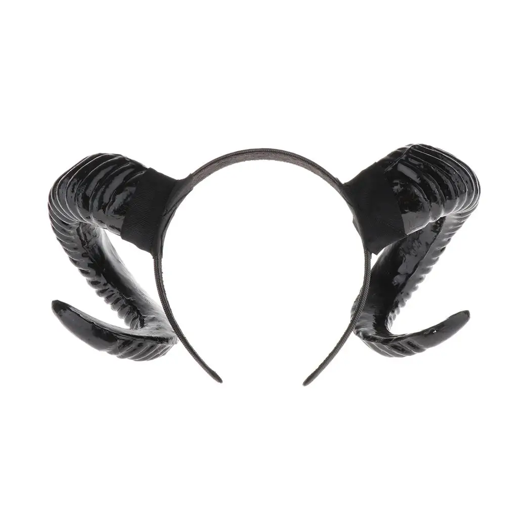 2020 Novelty Adult Ox Bull Devil Horn Headband Plastic Elastic Band Fancy Dress Accessory for Halloween Carnival Hen Night Party