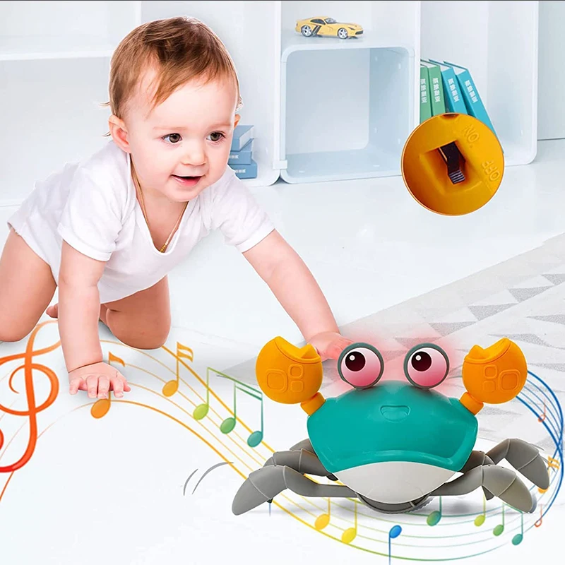 Juguete de cangrejo para gatear, juguetes móviles de Escape de inducción, juguetes musicales para niños, juguetes educativos electrónicos