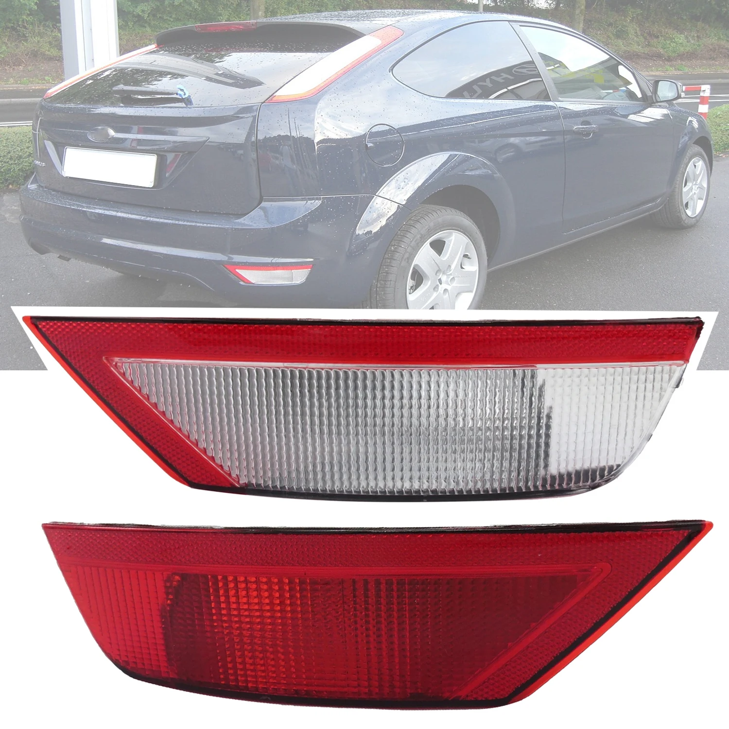 Rear Left / Right Fog Light Lamp Lens For Mk2 Facelift 2008 2009 2010 2011 Bumper Reflector Housing 1490657 1505706