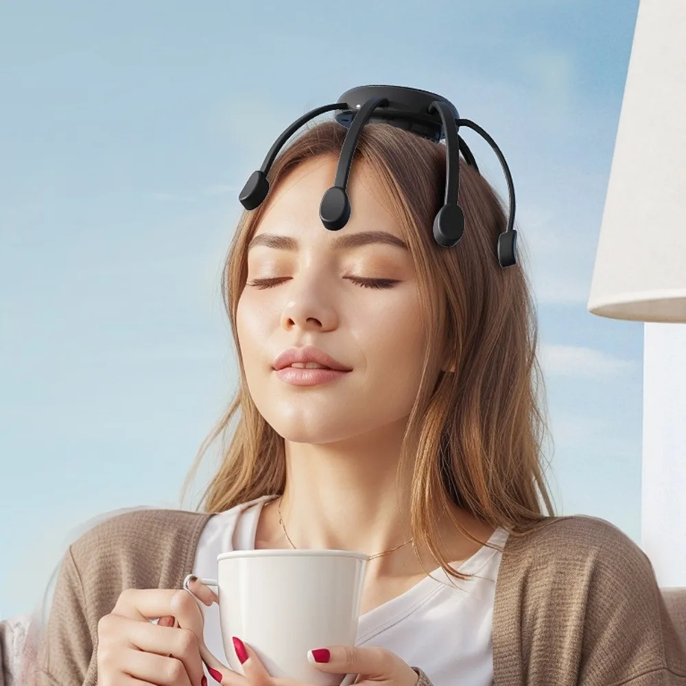 

Электрический массажер для головы Eight Claws: Умный автоматический массажер для головы с высокочастотной вибрацией, Type-C