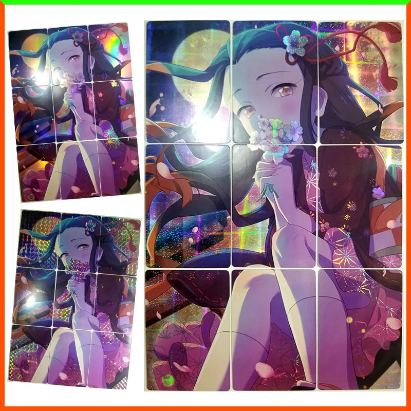 

Аниме Demon Slayer DIY ACG Kamado Nezuko настольная игра преломляющая головоломка Коллекционные карты игрушки для мальчиков подарок на Рождество и день рождения