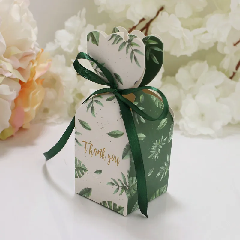 10 Stück Fischschwanz-Vase, Pralinenschachtel, Blumenmuster, Hochzeitstag, Geschenkbox, Verpackung, Box mit Band, Babyparty, Geburtstag, Party-Dekoration – Detail 21