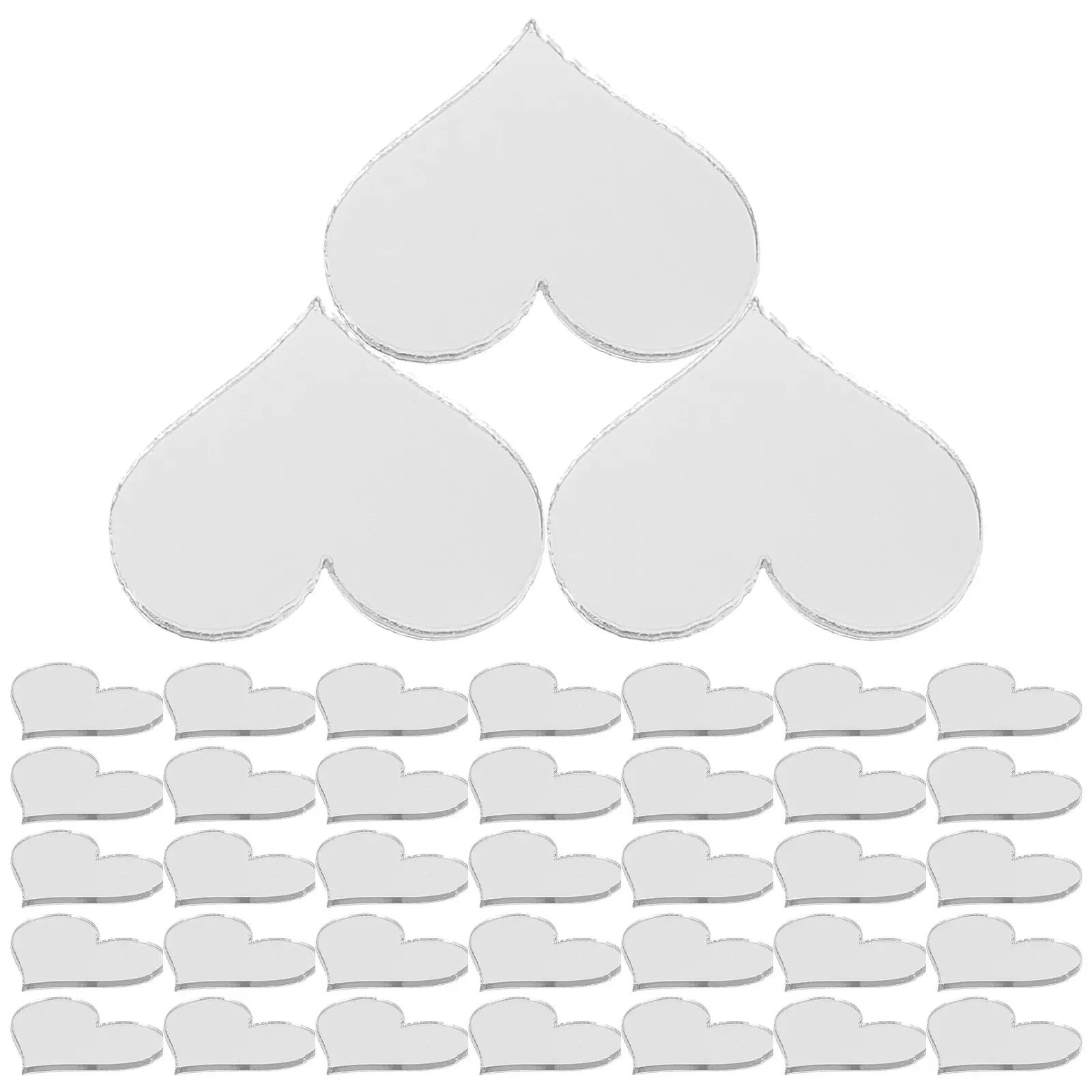 100 Pcs Mirror Wall Decals Setting Sticker Decorative Living Room Home Stickers for
