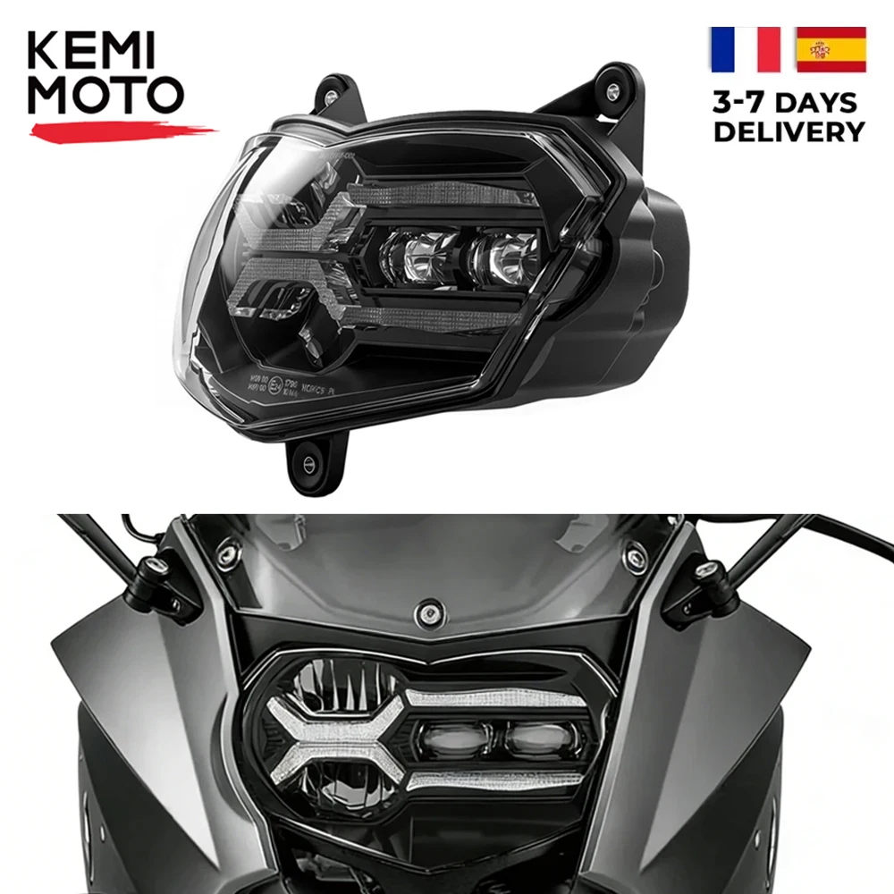 KEMIMOTO E24 LED-Scheinwerfer für BMW F800GT F800ST F800S F 800 ST Motorrad-Frontscheinwerfer mit Tagfahrlicht-Baugruppe