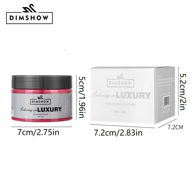 

DIMSHOW One-Time Temporary Hair Color Wax Clay Easy Wash Styling Dye Cream for Men & Women Fashion Beard Color