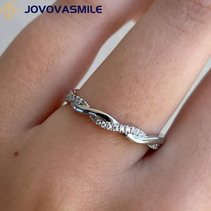 

JOVOVASMILE Moissanite Wedding Rings Band Genuine Pure Real 14k White Gold Jewelry Woman Luxury Engagement Ring Dropshipping