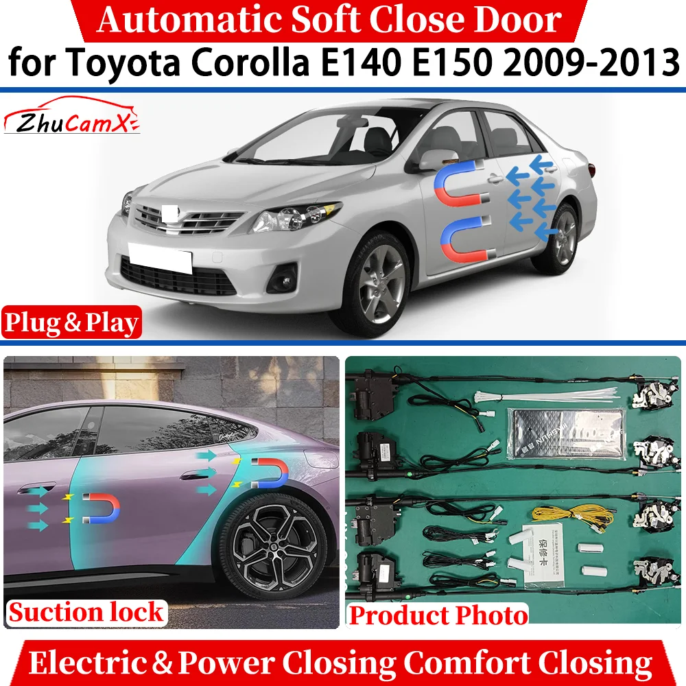 

for Toyota Corolla E140 E150 2009-2013 Automatic Soft Close Door Electric Power Comfort Closing Suction lock Quiet System
