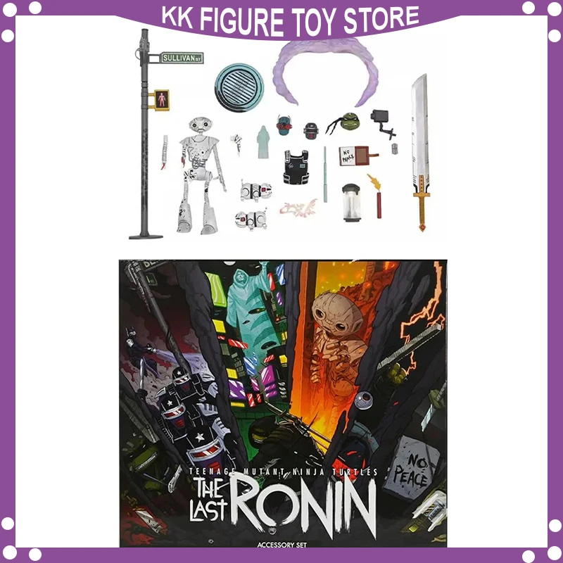 

Original NECA 54435 Accessory Set Teenage Mutant Ninja Turtles The Last Ronin Heads Weapont Anime Action Figure Model Gifts Toy