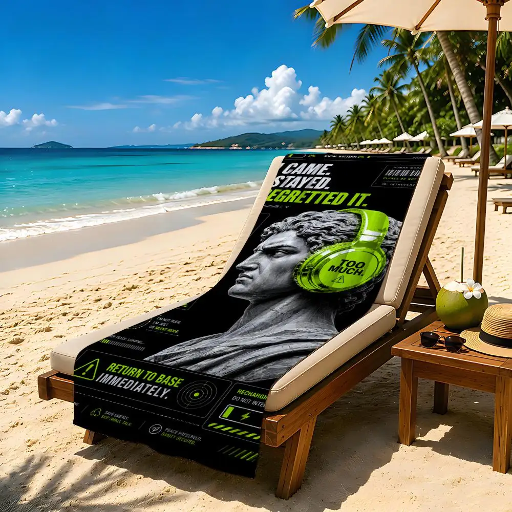 The Dynamic Boundary Towel Extra Large Beach Towel Quick Dry Sand Free Super Absorbent Lightweight