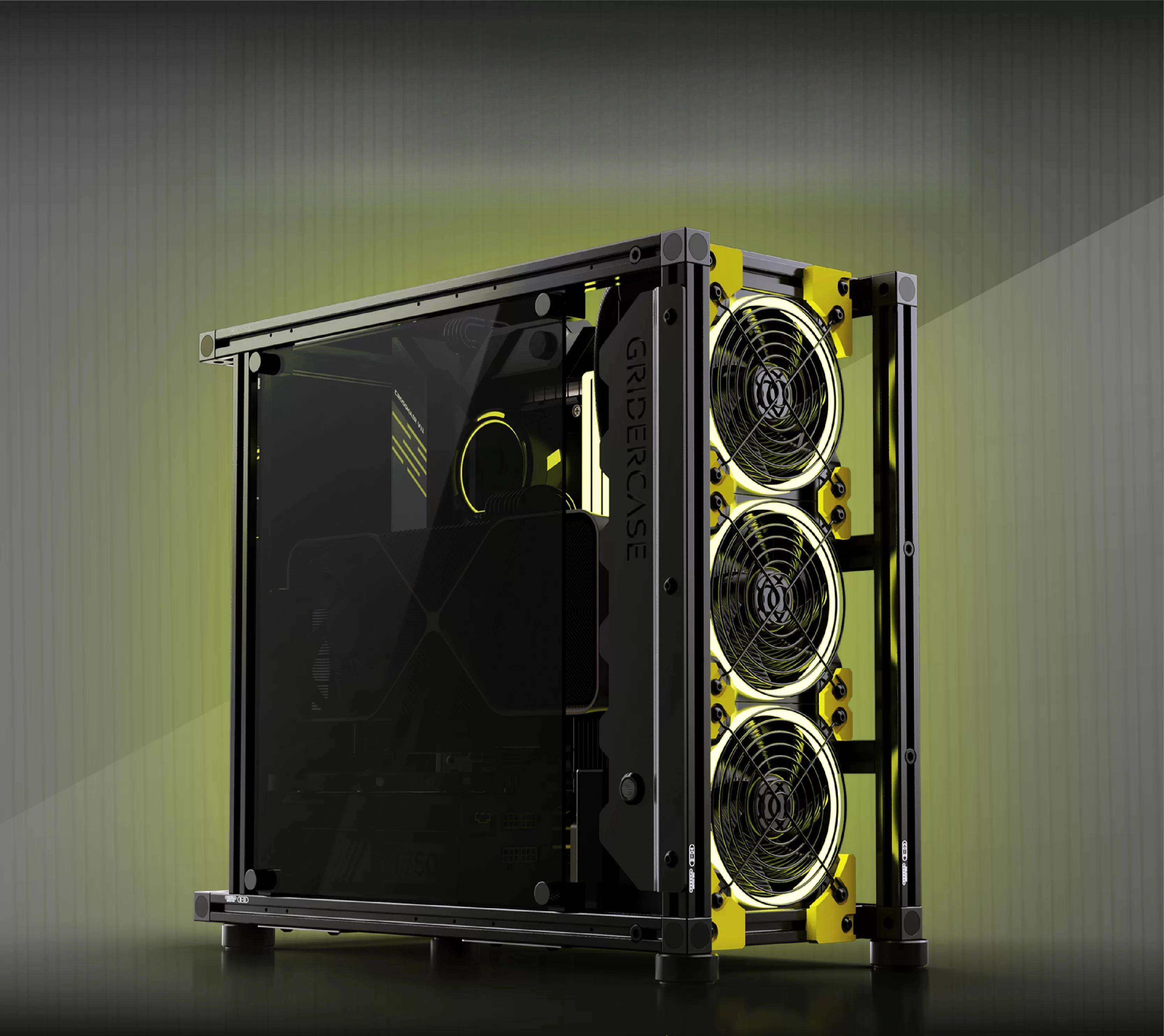 Open Frame All Aluminum ATX PC Case, Custom DIY Water Cooling Gaming Chassis