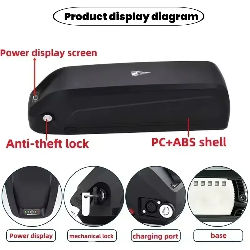 Hailong battery 48V 36V 20Ah 30Ah 40AH for octagonal BBS02 BBS03 BBSHD motor Hailong battery 36V Hailong 48V with charger XT60