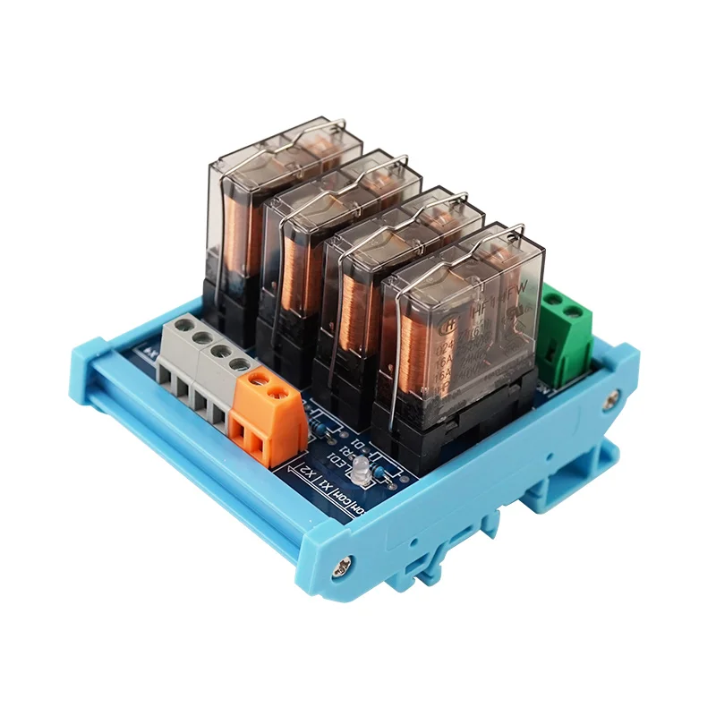 4 Channel  Hongfa 1NC 1NO Relays DC24V 16A Electromagnetic Relay Module for PLC