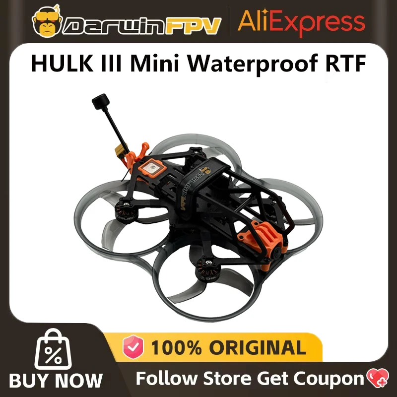 DarwinFPV NWE HULK-III Mini مقاوم للماء 5.8G FPV Racing Drone 6S مع 80A ECS F4 وحدة تحكم في الطيران لـ Quadcopter التناظرية #1