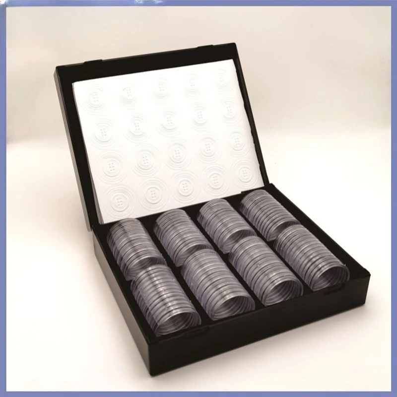 

Adjustable inner pad 46mm coin small round box commemorative coin collection coin protection 100 pieces collection boxs