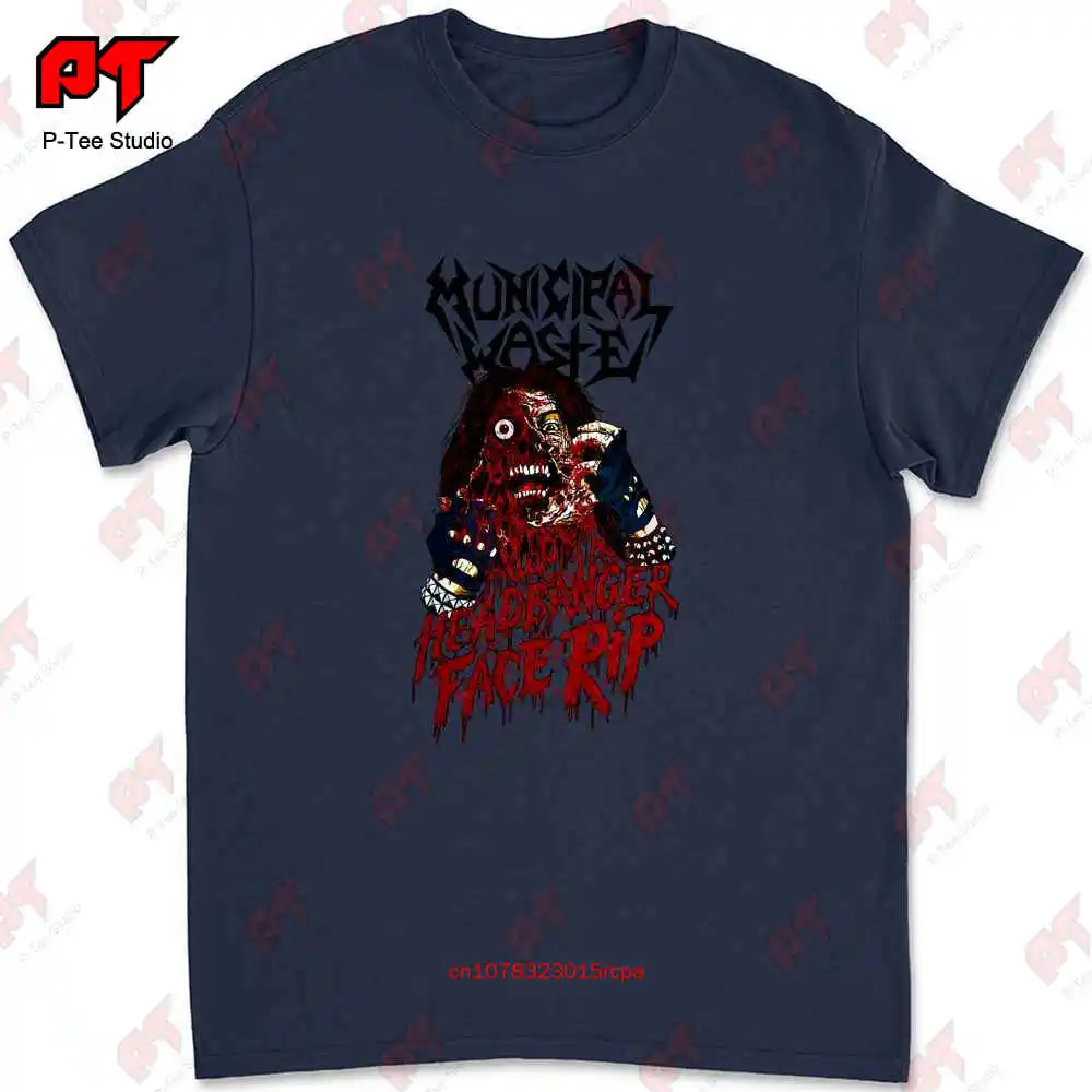 Municipal Waste Headbanger Face Rip T-shirt JFK5