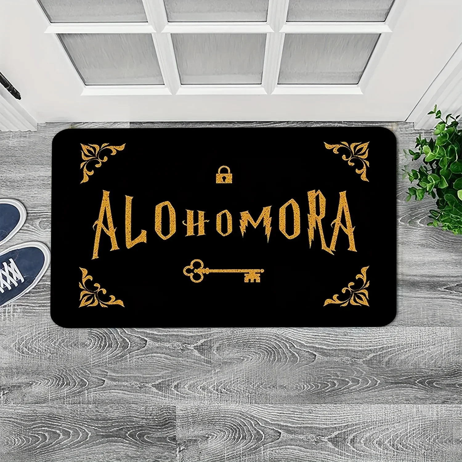 Alohomora Magic Key Welcome Mat Non -slip Multi Function carpet Living Room Rugs Entrance Floor mats Home Kitchen Hallway Decor