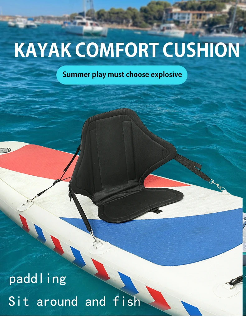 Sup Surfboard Kanu Rafting Boot Kajak Sitzkissen Rückenlehne Outdoor Bootzubehör mit Aufbewahrungstasche Sitz – Detail 1