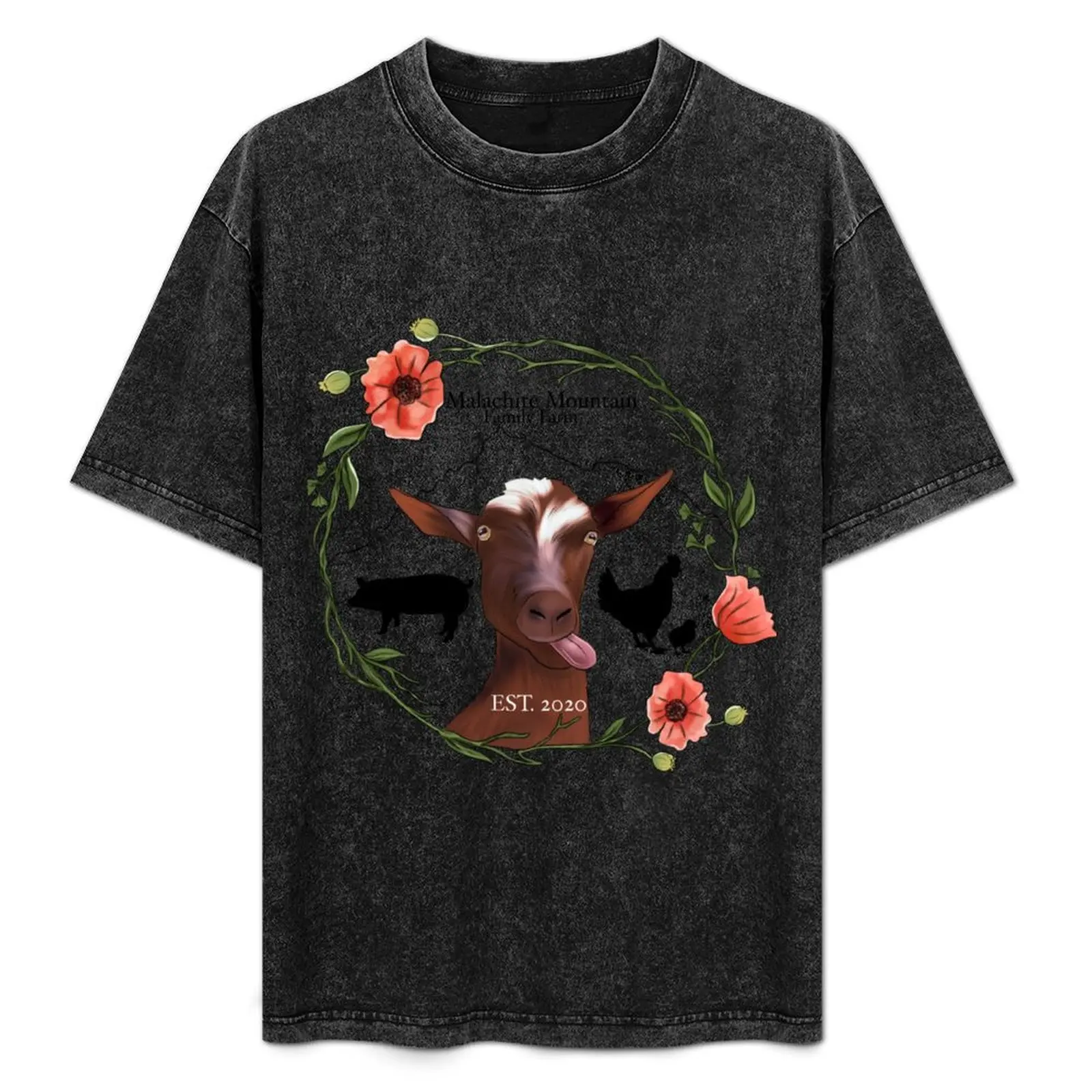 Malachite Mountain Family Farm T-Shirt Festive Simple T-Shirt