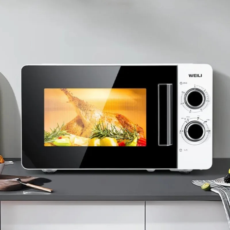 

Микроволновая печь 20 л для дома, компактная, высокоэффективная, быстрый нагрев, простое управление поворотными переключателями