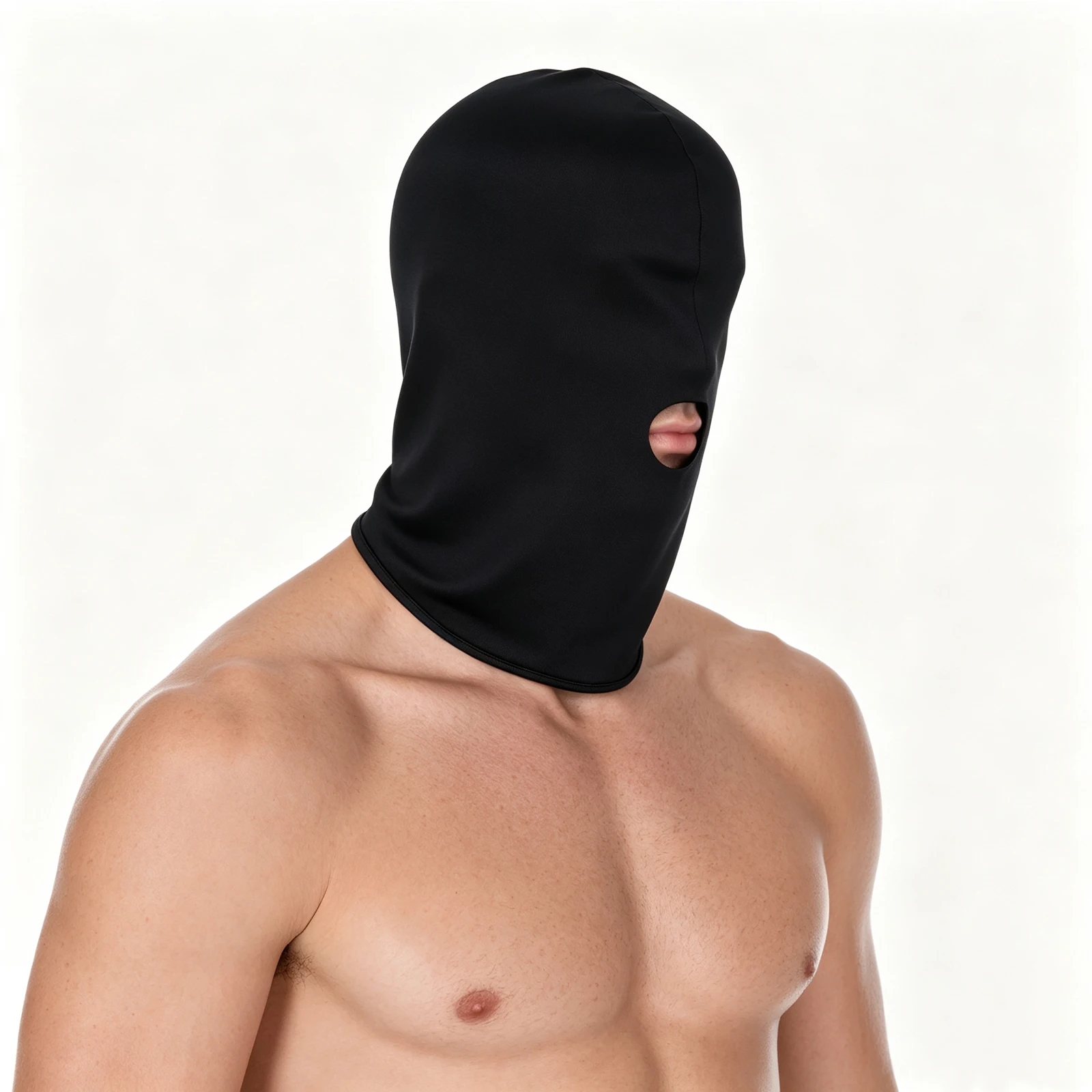 Einloch-Balaclava-Maske, ultradünne Vollgesichtsmaske, Kapuze, Cosplay-Kopfbedeckung, Party, Halloween, Eisseide, Kopf- und Augenabdeckung