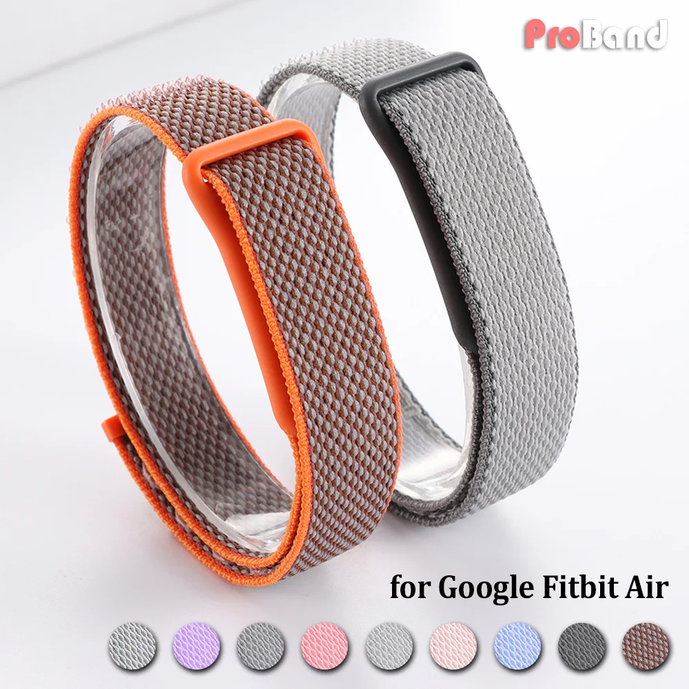 Men Women Sport Nylon Braided Watch Strap for Google Fitbit Air Replacement Wristband Loop Bracelet Breathable Nylon Watch Band