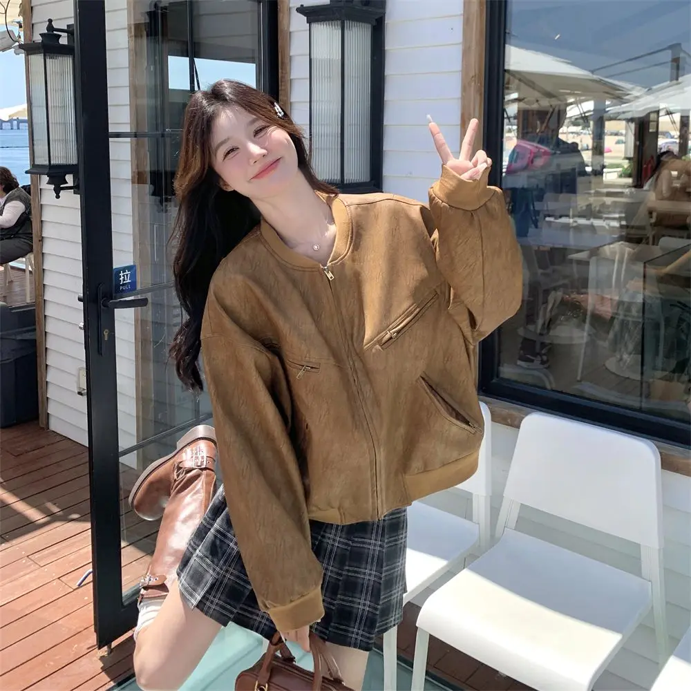 

Женские джинсовые куртки для женщин в полоску на шнуровке, широкие для поездок на работу, весна/лето, граффити, подростковые треккинговые крутые студенческие многослойные милые