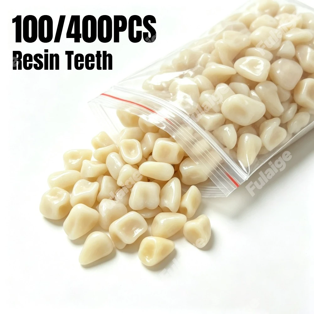 100/400PCS Resin Teeth Mixed Anterior Posterior Molar Wear-resistant Denture Dental Lab Practice Teaching Supplies