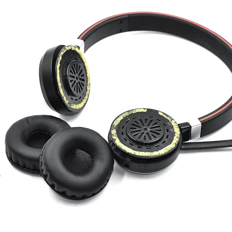 Jabra Evolve 20 20se 30 30II 40 65 65+ 헤드폰 메모리 폼 이어 쿠션 이어패드 헤드셋 가죽용 교체용 이어 패드