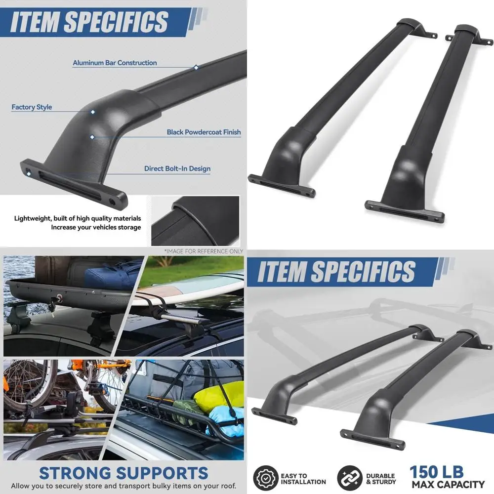 

Aluminum Roof Rack Crossbars for 2017-2024 Nissan Kicks, 150lb Load Capacity, Corrosion-Resistant for Bikes & Kayaks