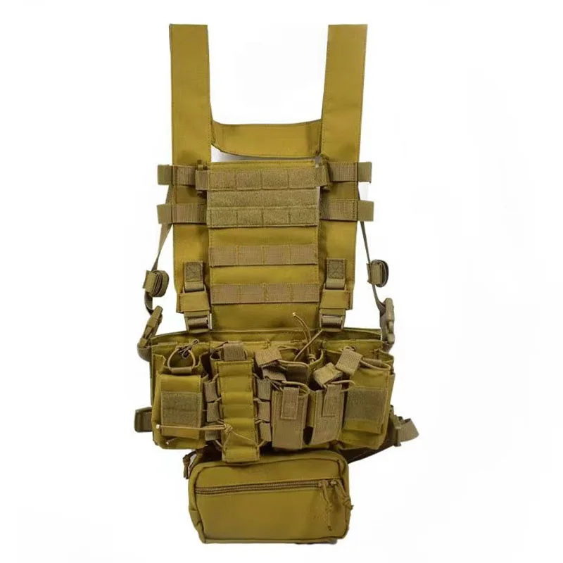 600D Tactical Chest Vest D3 Military Chest Rig Tactical Vest MOLLE System Light-weight Quick-release WarGame Paintball