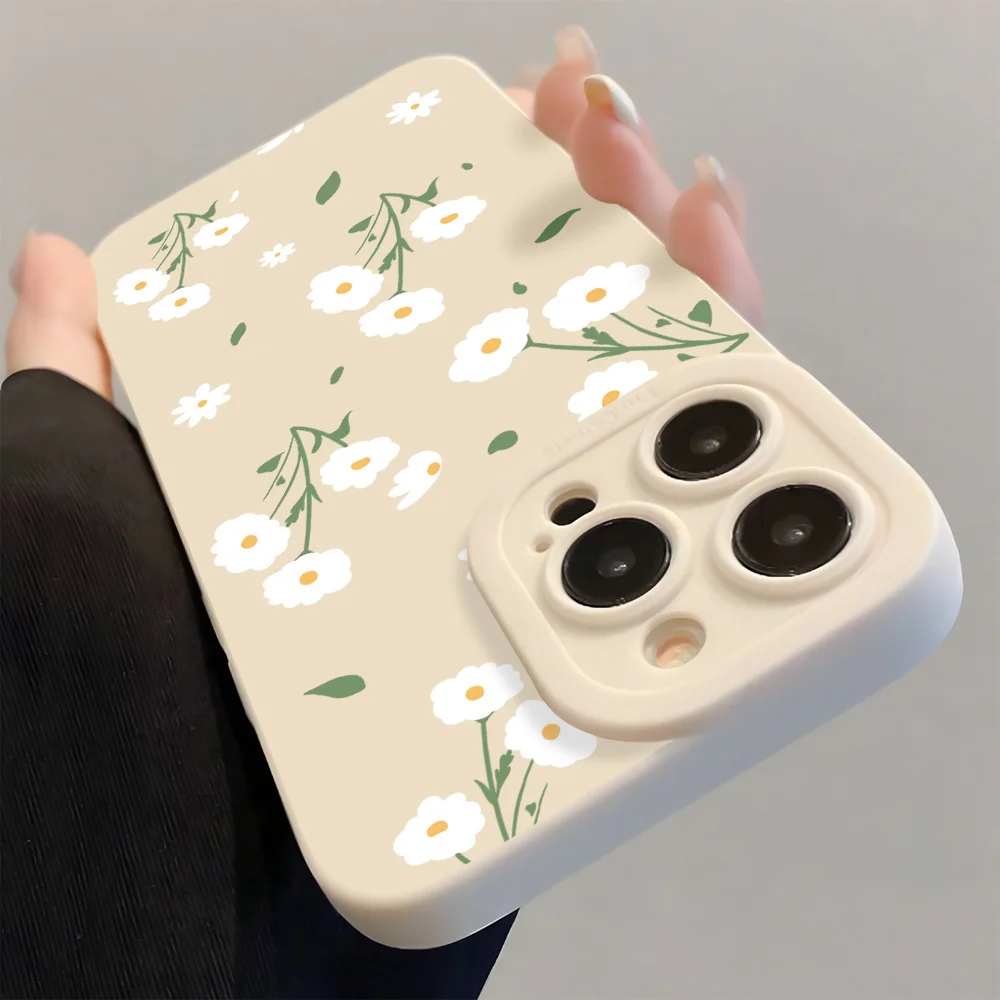 Daisy Korean INS TPU Lanyard Phone Case For iPhone 17 16 15 14 13 12 11 Pro Max X XS XR 16E 17E 7 8 16 Plus Wrist Strap Cover view 5