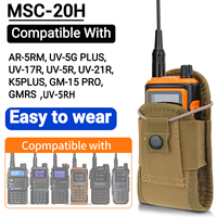 Tactical Molle Radio Walkie Talkie Pouch MSC-20H Outdoor Portable Radio Interphone Holster Carry Bag Hunting Camping Pocket