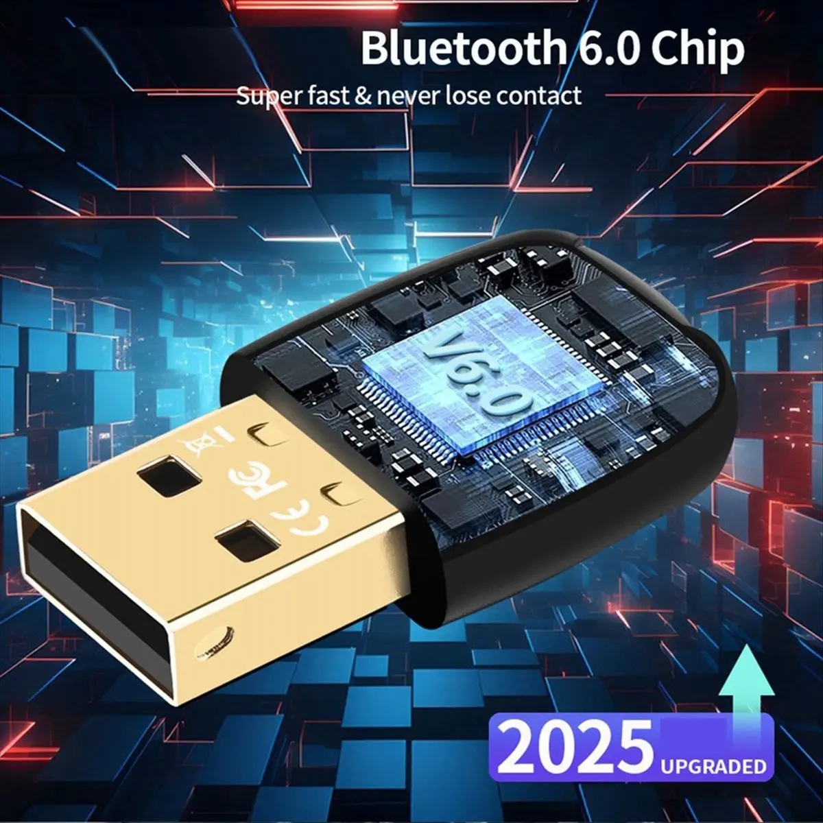 *AA90P USB Bluetooth6.0 Dongle Bluetooth6.0 Adapter Receiver Transmitter for Bluetooth Keyboard Mouse Headphone Speaker