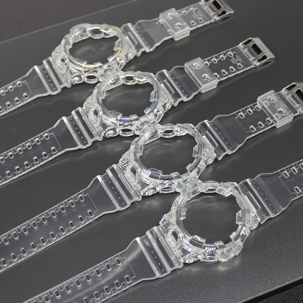 

Transparent Color Watchband for GA-700 / 710 / 735 Strap and Bezel Waterproof Watch Band