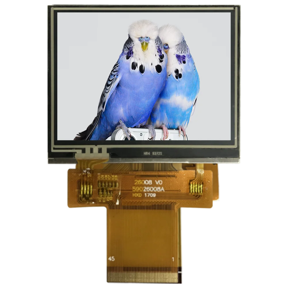 2.6inch 320x240 landscape LCD display Register touch Handheld device MCU/SPI/RGB TN viewing angle ILI9342C Square type display