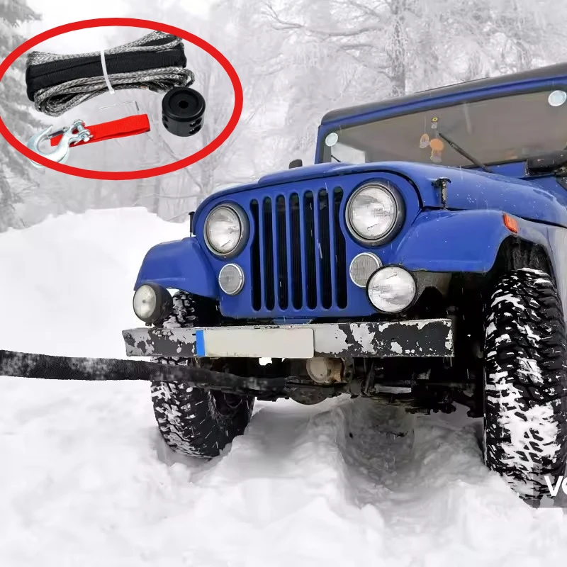 15m-8200lbs合成ウィンチ牽引ロープ-ジープ-オフロード-4wd-atv-utv-トラック-ボート-suv用-合成ウィンチロープライン-リカバリーケーブル