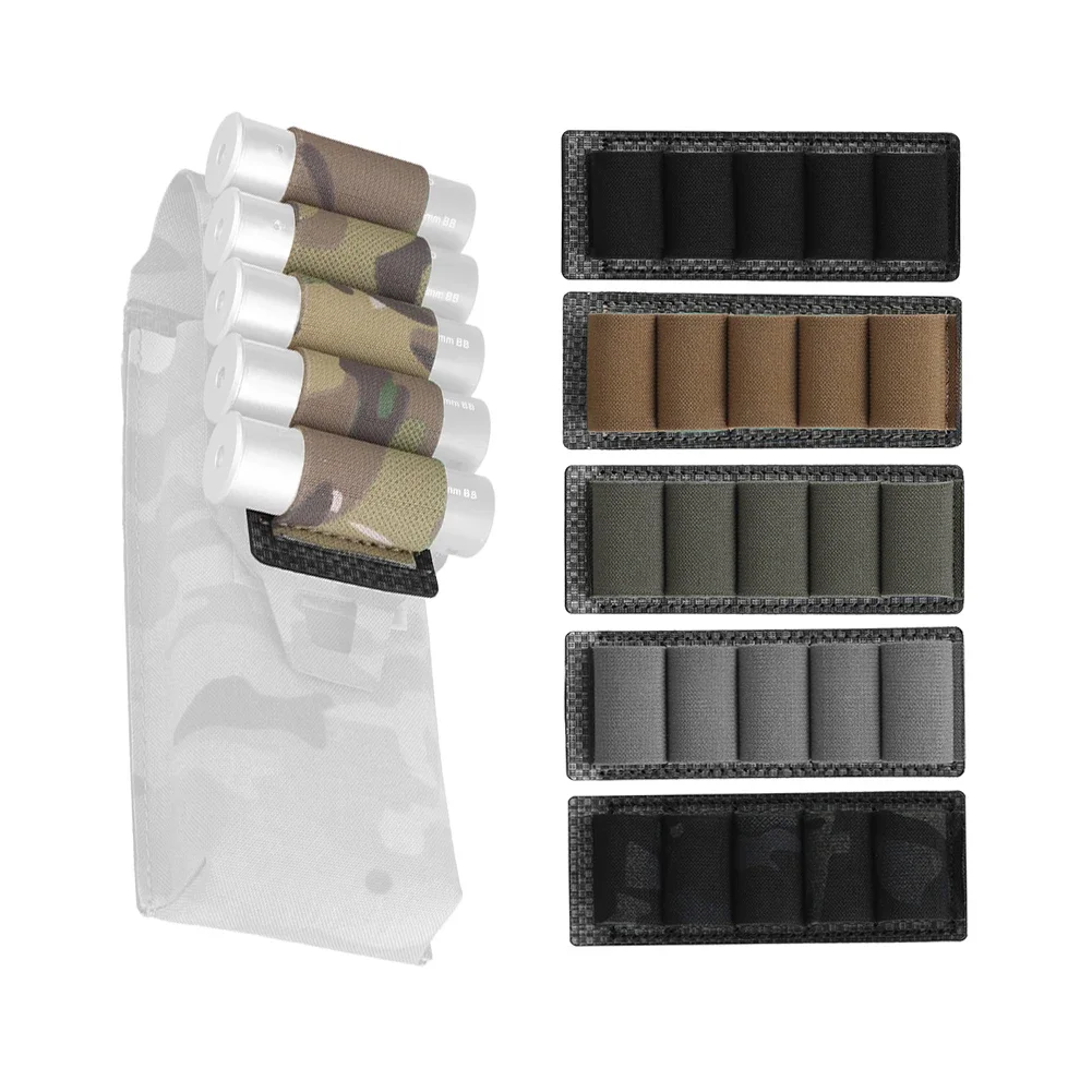 

Knight Shotgun hanging sticker 5 Rounds 12 gauge Ammo Cartridge Storage Holder for Molle Equipment Belt Vest Pouch