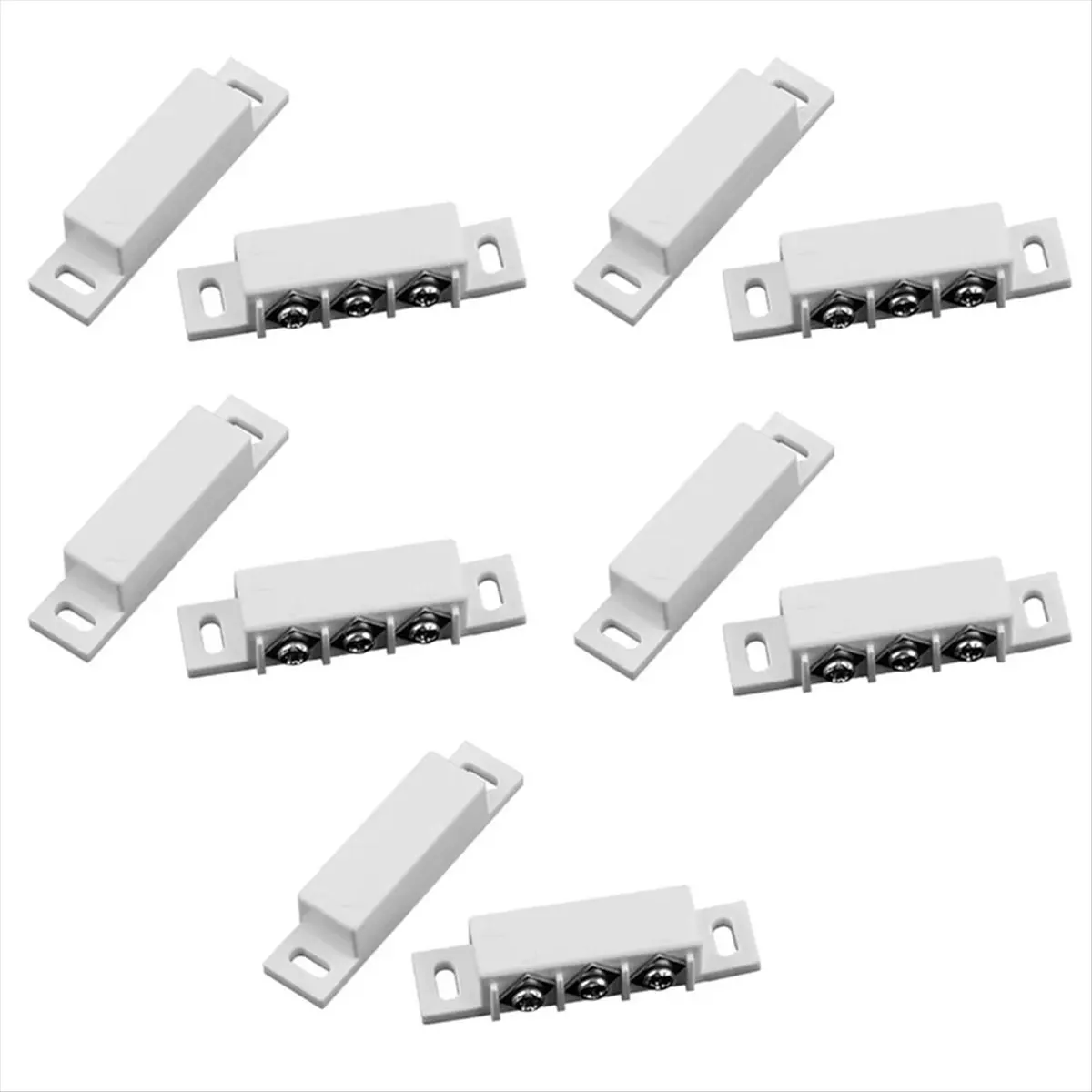 A49T 10pcs Magnetic Switch Door Window Security Alarm System Normally NC NO Contact Switches for Enhanced B