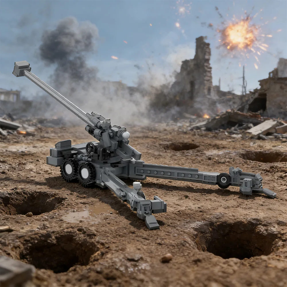 

Конструктор MOC FH-2000: Артиллерийская установка, модель для настольной демонстрации, военное оборудование Сингапура, игрушка из кирпичиков, подарок для взрослых