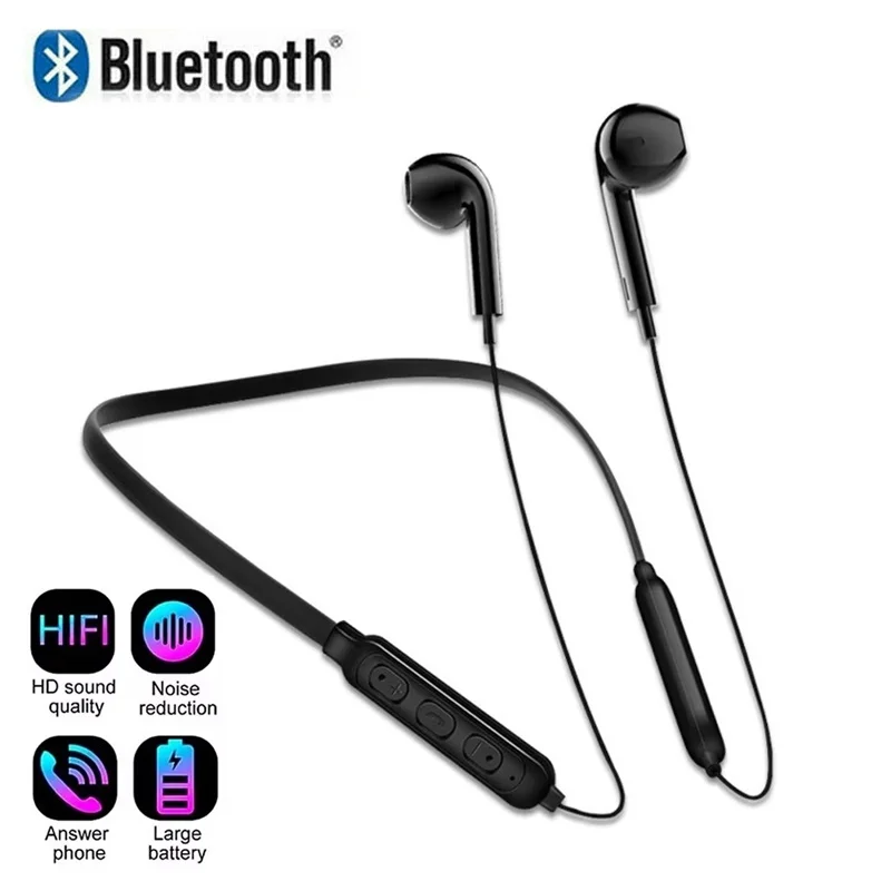 Wireless Bluetooth Earphones Comfort Neckband Design For iPhone Xiaomi Huawei Phone Noise Reduction Sound Sports Fitness Audio