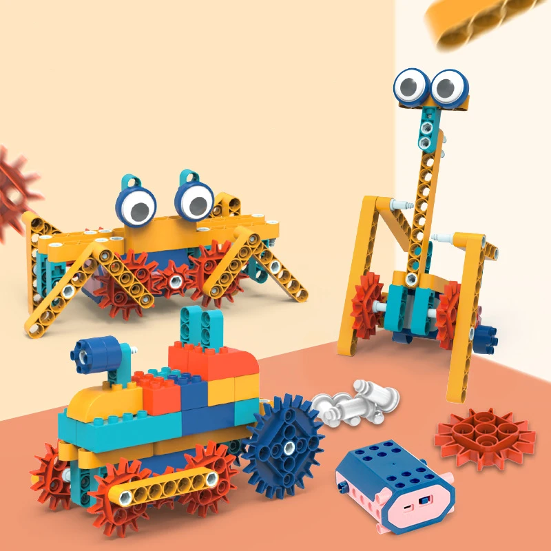 

Electric Educational Building Blocks Gears Toys Children Puzzle Big Particle Building Blocks Set for Birthday Gift