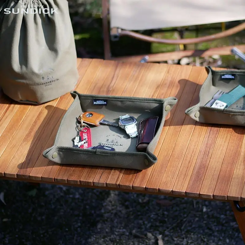 SDK Papierhandtuch-Aufbewahrungsbox, Outdoor-Camping-Haushalts-Aufbewahrungstasche aus Segeltuch, Esstisch-Couchtisch-Tablett, Isolierunterlage, Stoff