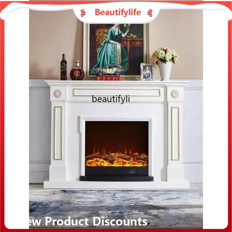 

FG261.5M American fireplace cabinet Electric fireplace simulation heater Household fireplace decoration 06
