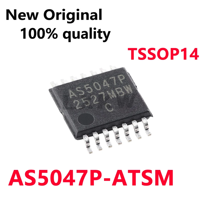 2-5/PCS New AS5047P-ATSM AS5047P TSSOP14 Original Magnetic rotating position sensor chip In Stock