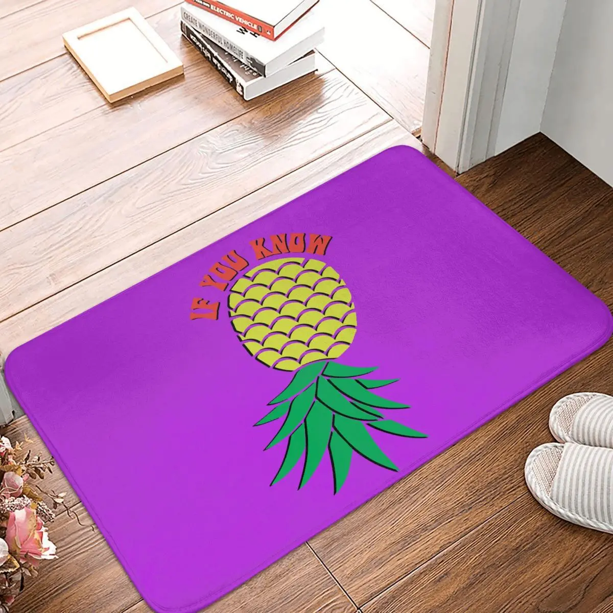 Pineapple Swinger Front Door Mat Anti-Slip Indoor Quick Dry Doormat Floor Bath Entrance Rug Carpet